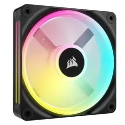 Ventoinha 120mm Corsair iCUE Link QX120 RGB 2400RPM 4 Pinos PWM Preta (Expansion Kit)