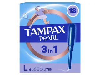 Tampões com aplicador Tampax pearl lites 18 un
