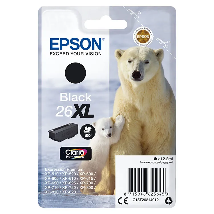 TINTEIRO EPSON 26 XL PRETO