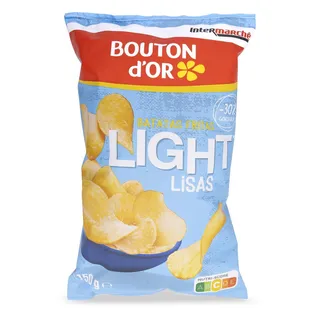 Batatas Fritas Lisas Light 150g Bouton D'or