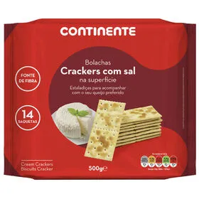 Bolachas Crackers com Sal Continente