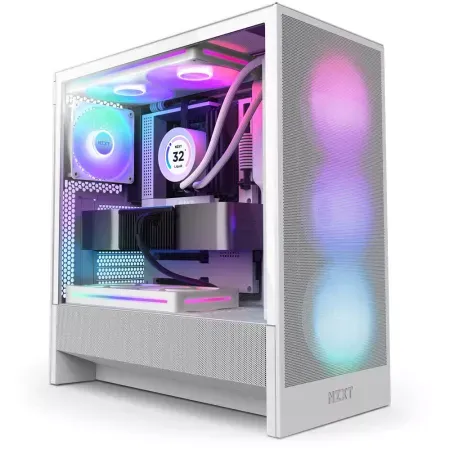 Caixa ATX NZXT H5 Flow RGB Compact Branca