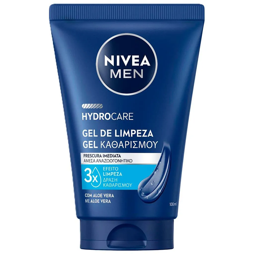 Gel de limpeza de rosto refrescante protect & care men, 100ml