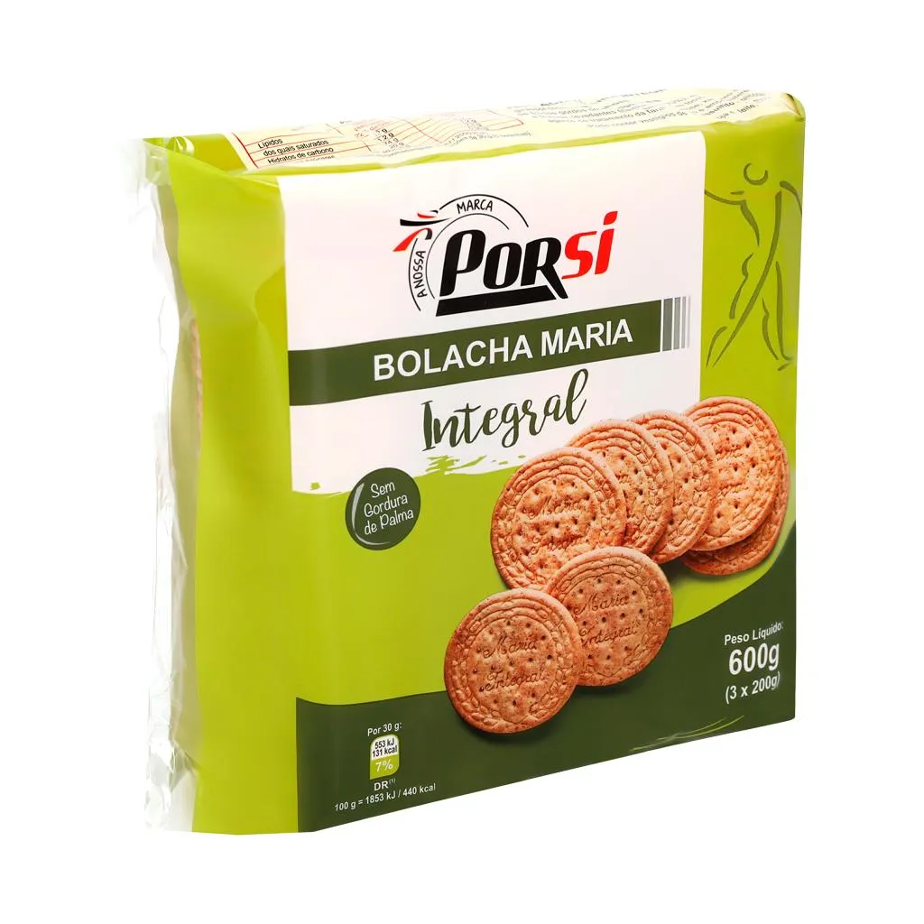 Bolacha Maria Integral 600g