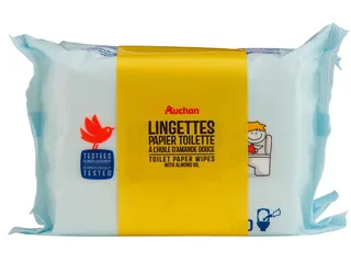 Papel higiénico Auchan kids húmido (2 x 60un) 120un
