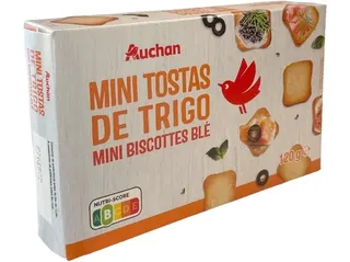 Mini tostas Auchan trigo 120 g
