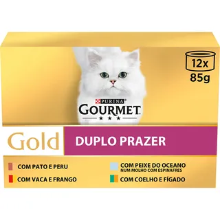 Comida Húmida para Gato Gold Duplo Prazer Purina Gourmet