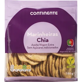 Bolachas Marinheiras com Chia Continente