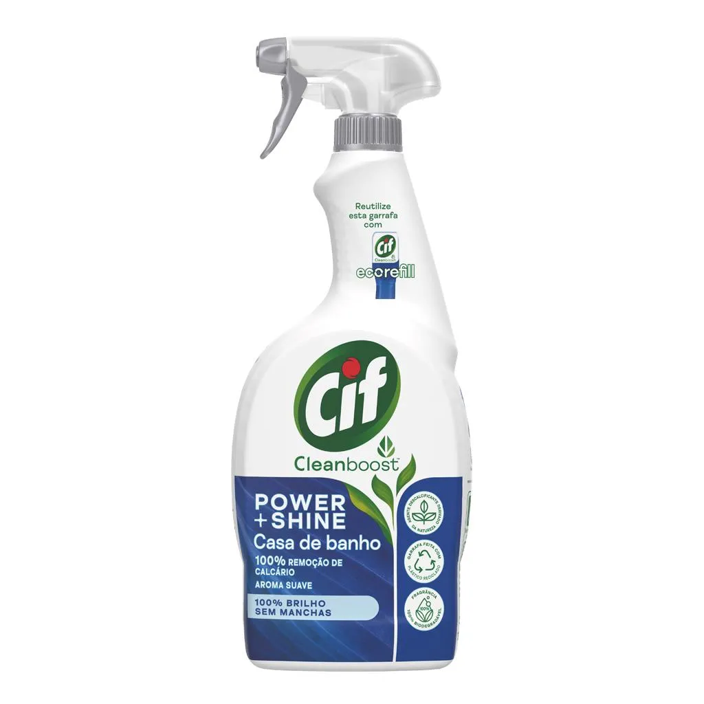 Spray power&shine casa de banho, garrafa de 750 ml