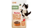 Ração para gato júnior Auchan frango e legumes 1,5 kg