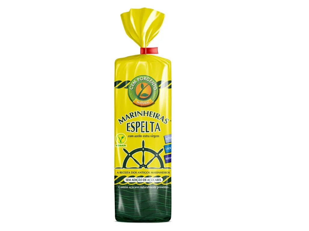 Bolachas CEM Porcento marinheiras espelta 200 g