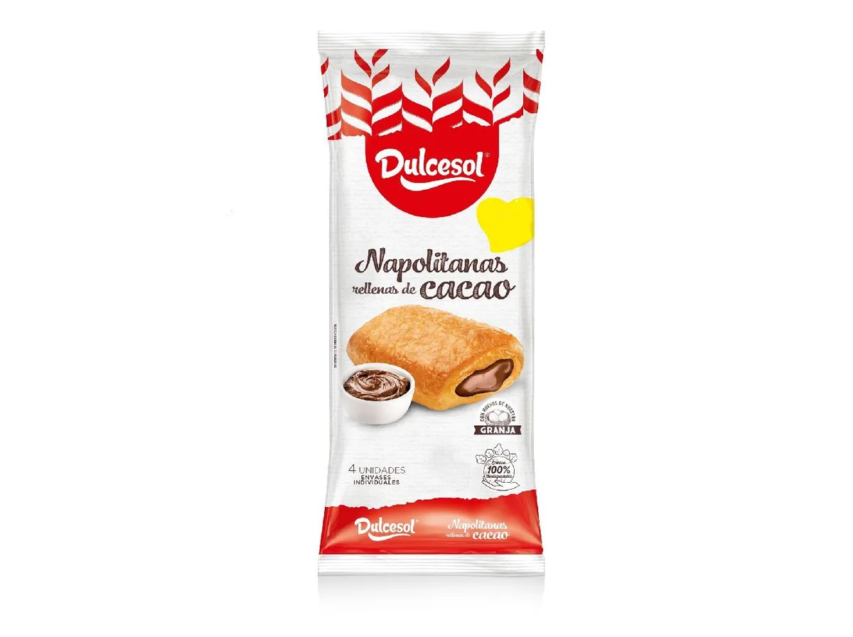 Napolitanas Dulcesol chocolate 4un 160 g
