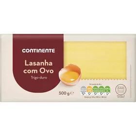 Massa Lasanha com Ovo Continente