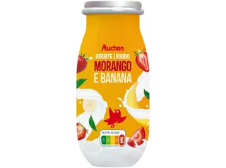 Iogurte líquido Auchan morango e banana 100 g