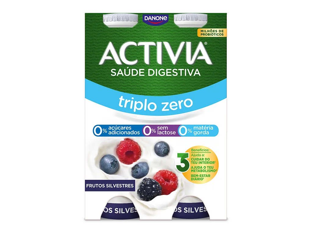 Iogurte Líquido Bífidus Triplo 0% Frutos Silvestres sem Lactose Pack 4