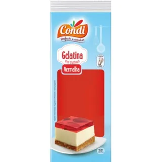 Folhas de Gelatina Vermelha embalagem 7 g - Condi