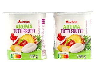 Iogurte Auchan aroma tutti frutti 4 x 125 g