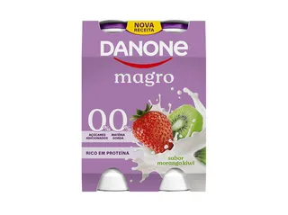 Iogurte magro líquido Danone morango kiwi 4 x 155 g