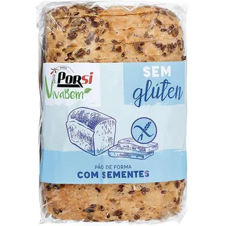 Pão de Forma 5 Sementes sem Glúten Porsi Vivabem
