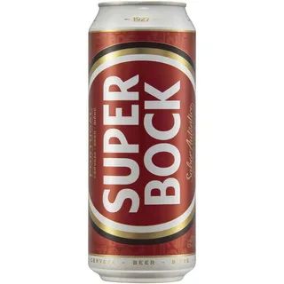 Cerveja com álcool, lata, garrafa de 500 ml Super Bock