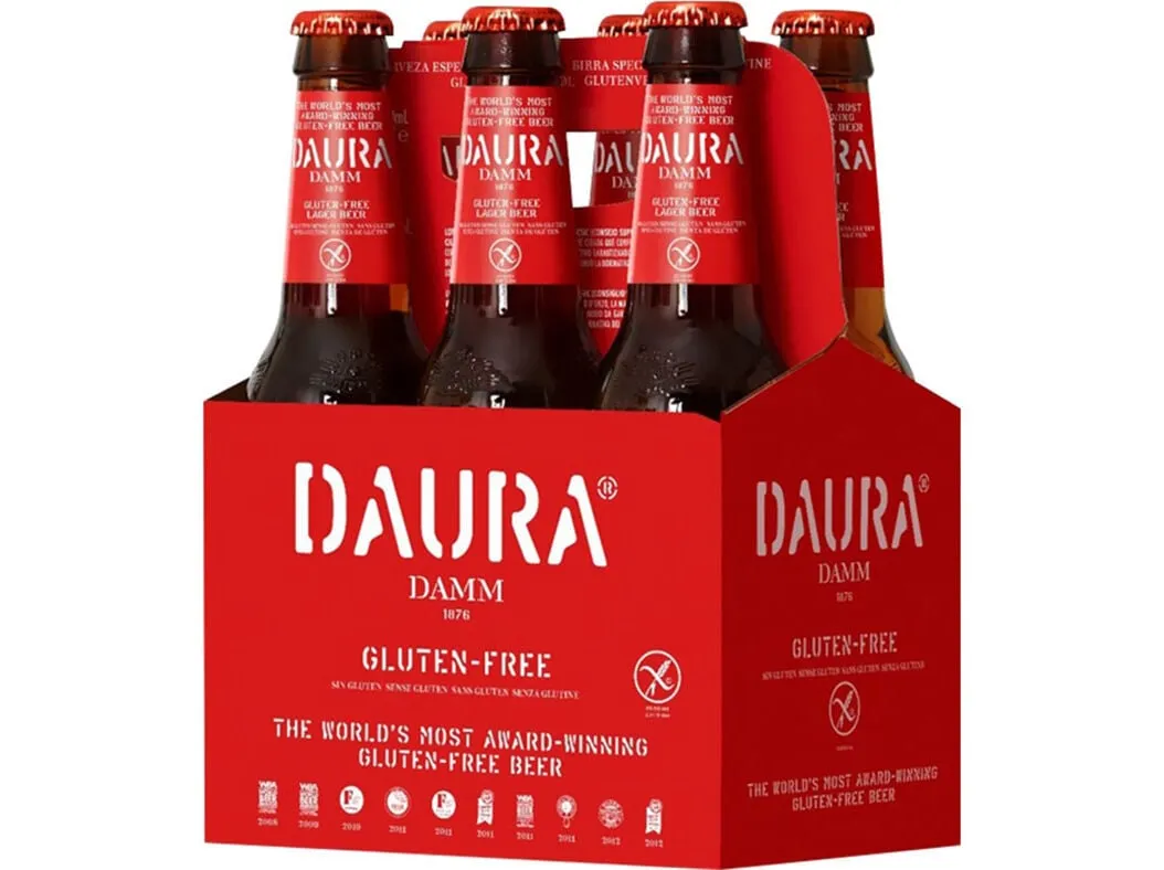 Cerveja daura DAMM sem glúten 6 x 0,33 L