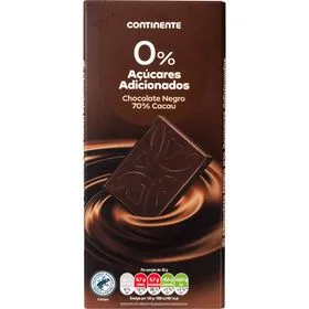 Tablete de Chocolate Negro 70% Cacau Continente