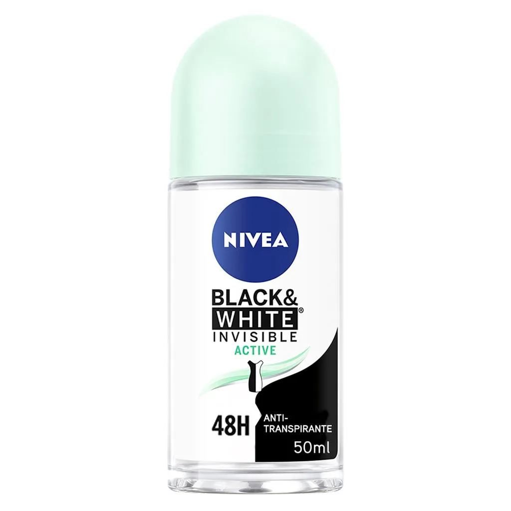 Desodorizante Roll On Black & White Active, emb. 50 ml