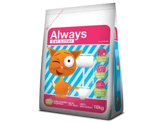 Areia para gato Always aglomerante 16 kg