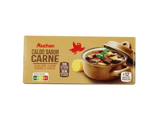 Caldo Auchan carne 12un 120 g