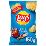 Batatas fritas com sabor a sal e vinagre, embalagem de 150g