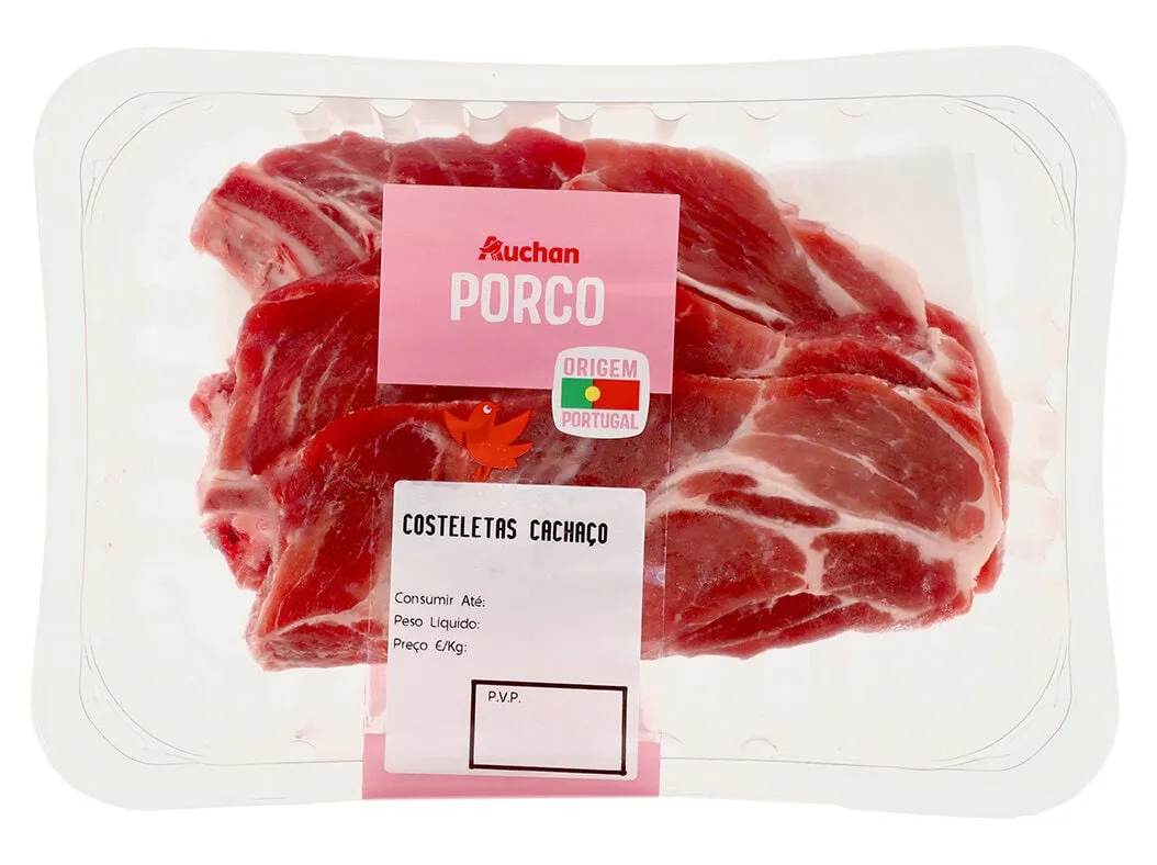 Costeletas do cachaço porco Auchan kg