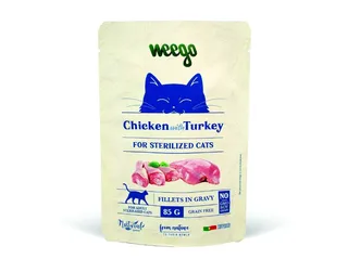 Comida húmida para gato Weego frango / peru 85 g