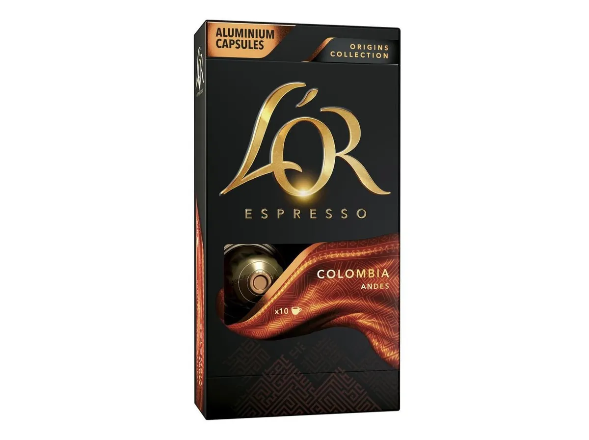 Cápsulas L'OR café compatível nespresso colombia 10un
