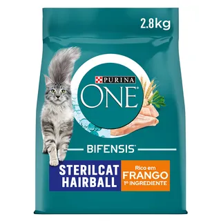 Comida Seca para Gato Esterilizado Bolas de Pêlo com Frango Purina One
