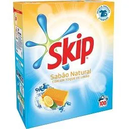 Detergente em Pó p/ Máquina de Lavar Roupa Sabão Natural Skip