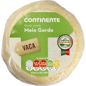 Queijo de Vaca Curado Meio Gordo Continente