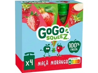 Saquetas fruta GO GO Squeez morango e maçã 4 x 90 g