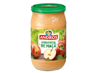 sobremesa andros maçã natural 750g