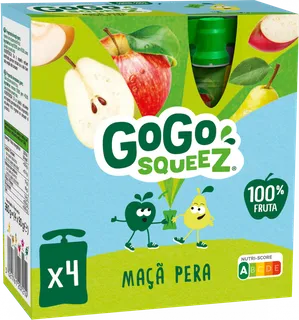 Bolsas de Fruta Maçã e Pera Pack 4 GoGo squeeZ