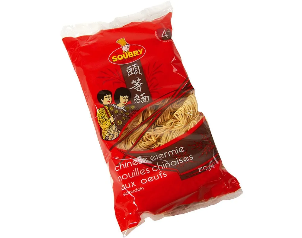Massa noodles chinesa Soubry com ovo 250 g