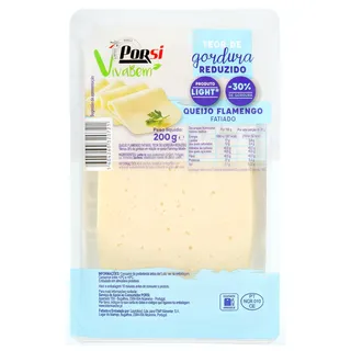 Queijo Flamengo Light Fatiado 200g Porsi Vivabem