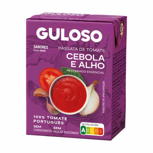 Passata de Tomate com Cebola e Alho