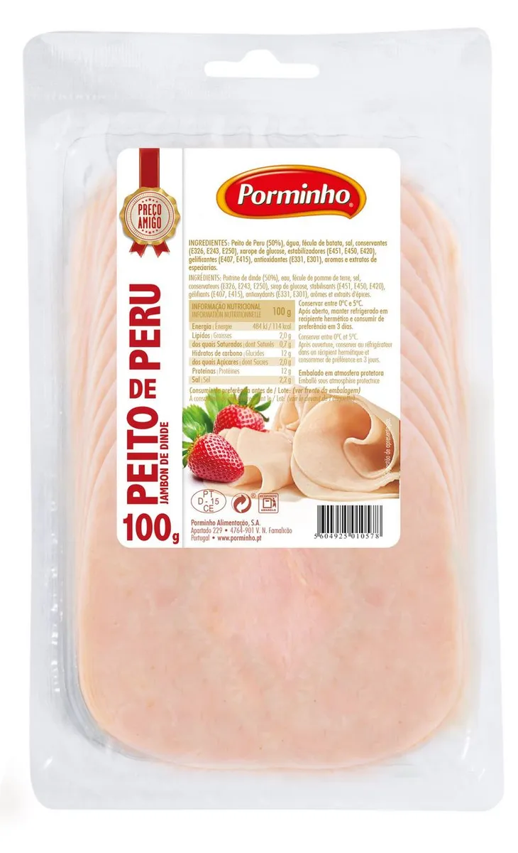PORMINHO Fiambre De Peito De Peru 100 G