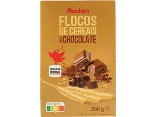 Flocos de cereais Auchan com sabor a chocolate 250 g