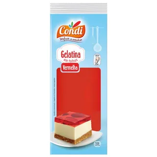Folhas de Gelatina Vermelha, emb. 7 gr Condi