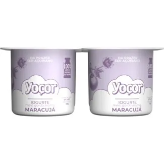 Iogurte com Aroma a Maracujá Pack 4 embalagem 125 g - Yoçor