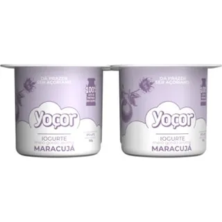 Iogurte com Aroma a Maracujá Pack 4 embalagem 125 g - Yoçor