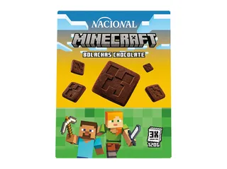 Bolachas Nacional chocolate minecraft 120 g