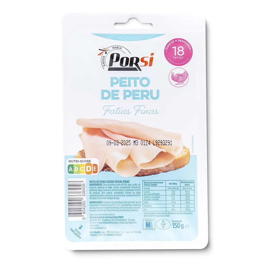 Peito Peru Fatias Finas 150g