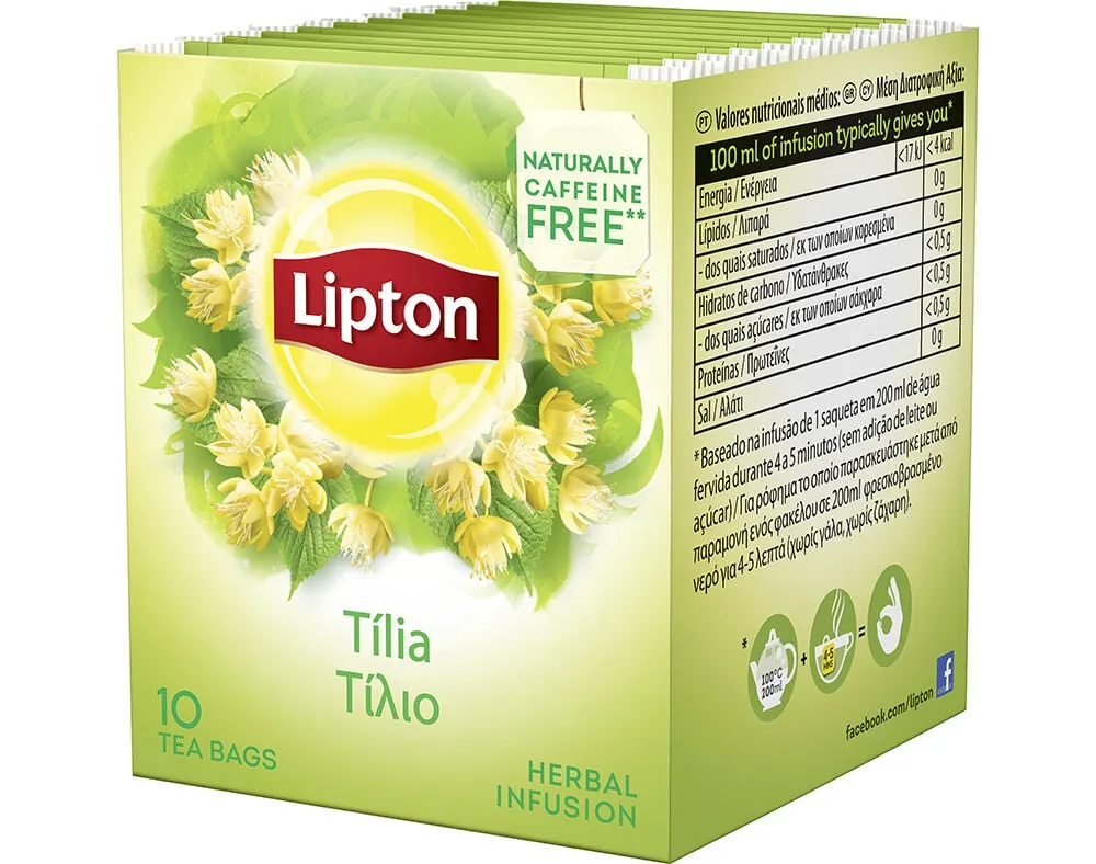 Infusão Lipton tilia 10 saquetas
